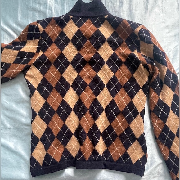 Preppy Schoolgirl Style Long Sleeve Plaid Top - Picture 2 of 3